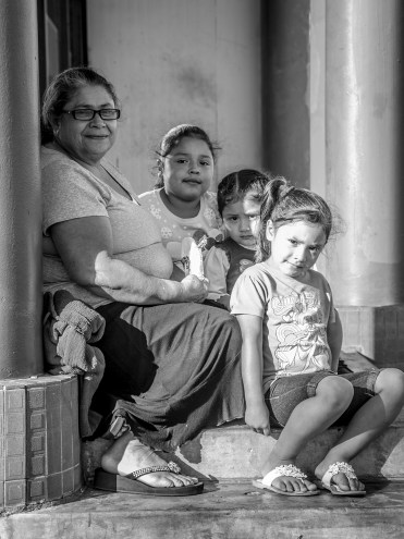 Martha and her granddaughters (from foreground to background), Tatalina, Esther, and Martha. They are from El Salvador 