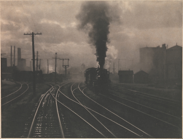 Alfred Stieglitz’s “The hand of man”, circa 1902. The image shows Stieglitz pictorial style, a style of photography that responded to the point of view that photographs could only record. The pictorialist sought to project an emotion through the image through special printing techniques, a playfulness in angles, and other techniques that emphasized aesthetic concerns meant to make a photograph appear like a drawing or a painting. The style peaked in the 1920s. Photo courtesy of Metropolitan Museum of Art